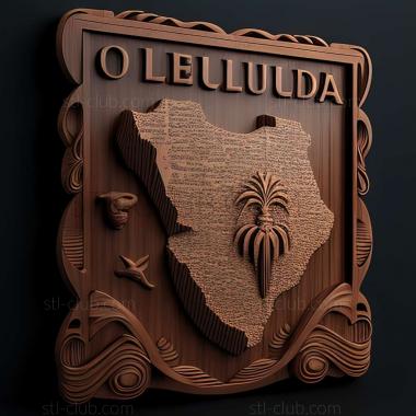 3D model Equatorial Guinea  Republic of Equatorial Guinea (STL)